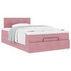 vidaXL Ottoman bed met matras 120x200cm fluweel roze