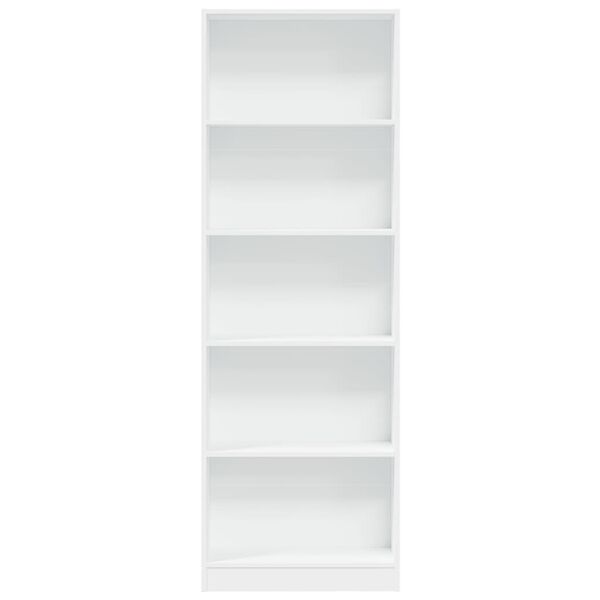 vidaXL Boekenkast Wit 60x24x176 cm Bewerkt Hout