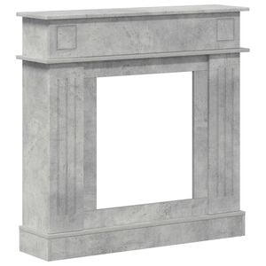 vidaXL Haardomlijsting Betongrijs 102 x 26 x 100 cm Bewerkt hout
