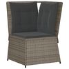 vidaXL 5-delige Loungeset met kussens poly rattan grijs