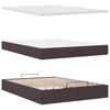 vidaXL Ottoman bed met matras 140x190cm stof donkerbruin