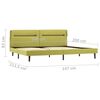vidaXL Bedframe met LED stof groen 140x200 cm