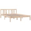 vidaXL Bedframe massief hout 135x190 cm Double