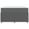 vidaXL Bedframe met matras Donkergrijs 120 x 190 cm Stof