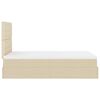 vidaXL Ottoman bed met matras 120x200cm stof cr&egrave;mekleurig