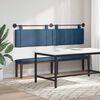 vidaXL Hangend Hoofdeinde Wandgemonteerd Blauw 210 x 55 x 5 cm Stof