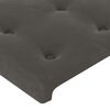 vidaXL Hoofdbord met randen 93x16x118/128 cm fluweel donkergrijs