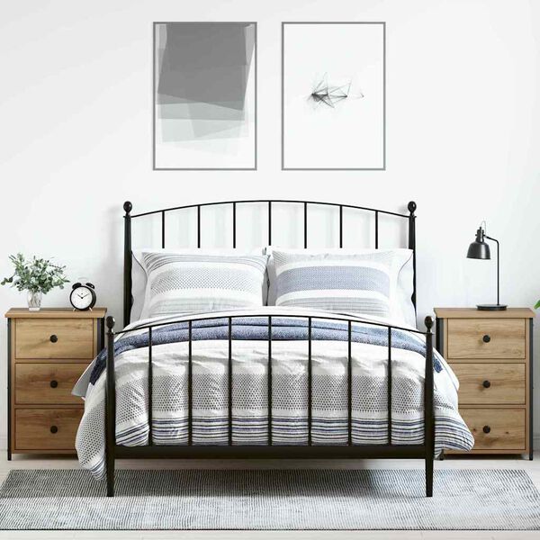 vidaXL Nachtkastje 2 pcs Bruin 40 x 36 x 60 cm Massief Gerecycled Hout