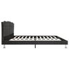 vidaXL Bed met matras stof donkergrijs 180x200 cm