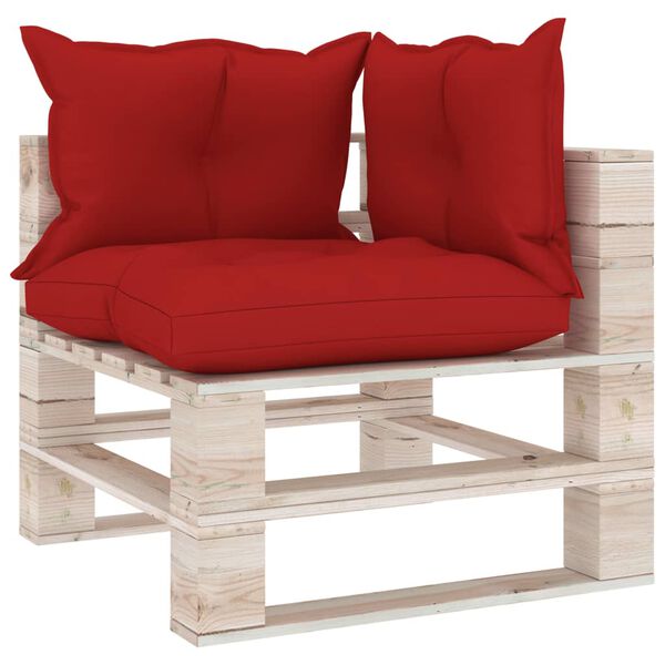 vidaXL 8-delige Loungeset met kussens pallet grenenhout