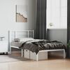 vidaXL Bedframe met hoofdbord metaal wit 107x203 cm
