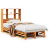 vidaXL Bed met boekenkast zonder matras hout wasbruin 100x200 cm