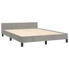 vidaXL Bedframe zonder matras 140x200 cm fluweel lichtgrijs