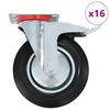 vidaXL 16 st Zwenkwielen 200 mm