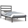 vidaXL Bedframe massief grenenhout grijs 90x200 cm