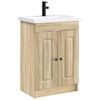 vidaXL Badkamermeubelset Sonoma Eiken 78,5 x 37,5 x 81 cm Bewerkt hout