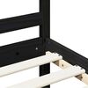 vidaXL Bedframe massief hout zwart 200x200 cm