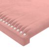 vidaXL Boxspring met matras fluweel roze 80x200 cm