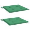 vidaXL Tuinstoelkussens 2 st 50x50x4 cm oxford stof groen