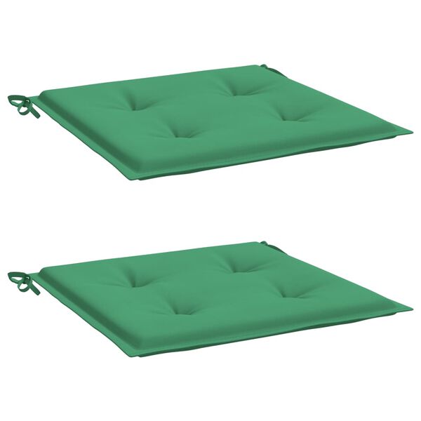 vidaXL Tuinstoelkussens 2 st 50x50x4 cm oxford stof groen