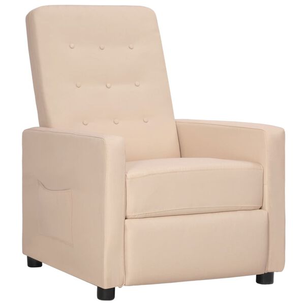 vidaXL Fauteuil verstelbaar stof taupe