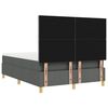 vidaXL Boxspring bed met matras Donkergrijs 140 x 200 cm Stof