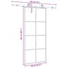 vidaXL Schuifdeur met beslagset 90x205 cm ESG glas zwart