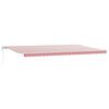 vidaXL Uitschuifbare luifel Rood en Wit 600 &times; 300 cm Stof en Aluminium