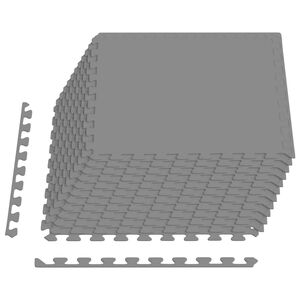 vidaXL Vloermatten 12 pcs Grijs 4,32 m&sup2; EVA Schuim
