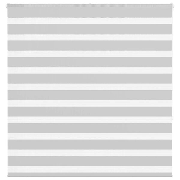 vidaXL Zebra rolgordijn 140x150 cm stofbreedte 135,9 cm lichtgrijs