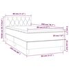 vidaXL Boxspring met matras fluweel zwart 80x200 cm