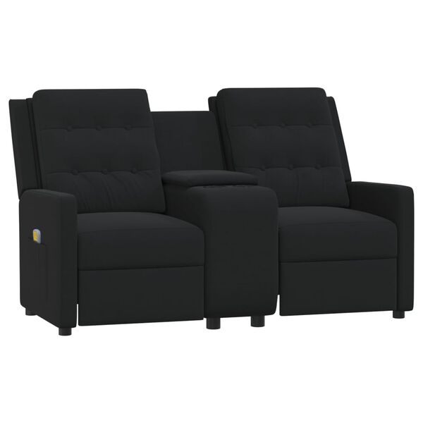 vidaXL Massagestoel 2-zits verstelbaar met bekerhouder zwart