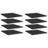 vidaXL Wandschappen 8 st 40x50x1,5 cm bewerkt hout hoogglans zwart