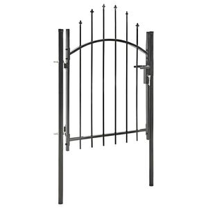 vidaXL Tuinpoort Woerden staal 1x1m zwart