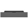 vidaXL Bedframe met 2 lades massief grenenhout donkergrijs 90x200 cm
