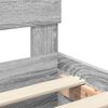 vidaXL Bedframe met hoofdeinde Grijs Sonoma 120 x 200 cm Bewerkt hout