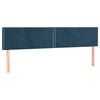 vidaXL Hoofdborden 200x5x78/88 cm fluweel donkerblauw