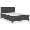 vidaXL Boxspring stof donkergrijs 180x200 cm