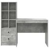 vidaXL Bureau met lade 2 pcs Beton Grijs