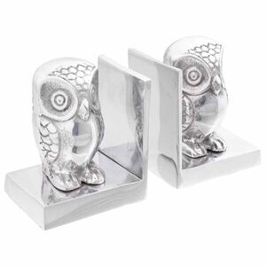 vidaXL Boekensteunen 2 pcs Zilver 7 x 9 x 11 cm Aluminium