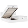 vidaXL Ottoman bed met matrassen en LED's 200x200cm kunstleer wit