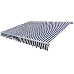 vidaXL Luifel gemotoriseerd uitschuifbaar 600 cm blauw/wit