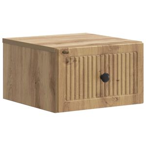 vidaXL Wandbeugel Bedkast met lade Artisanaal eiken 33 x 34,5 x 20 cm