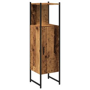 vidaXL Badkamerkast 33x33x120,5 cm bewerkt hout oud houtkleurig