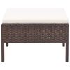 vidaXL 6-delige Loungeset met kussens poly rattan bruin
