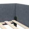 vidaXL Hoekbedframe Donkergrijs 90 cm x 190 cm VelvetenPlywood