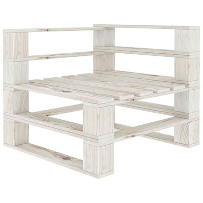 vidaXL 4-delige Loungeset met zwarte kussens pallet hout