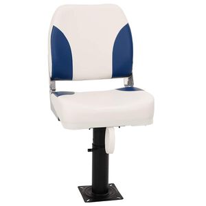 vidaXL Bootstoel 1 set inklapbaar 41x36x48 cm blauw en wit