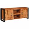 vidaXL TV-kast met plank Bruin 120 x 33 x 50 cm Massief acaciahout