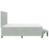 vidaXL Boxspring bed met matras Lichtgrijs 180 x 200 cm Fluweel